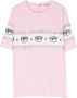 Chiara Ferragni Kids T-shirt met logoband Roze - Thumbnail 1