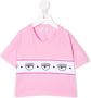 Chiara Ferragni Kids T-shirt met logostreep Roze - Thumbnail 1