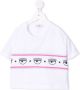 Chiara Ferragni Kids T-shirt met logostreep Wit - Thumbnail 1