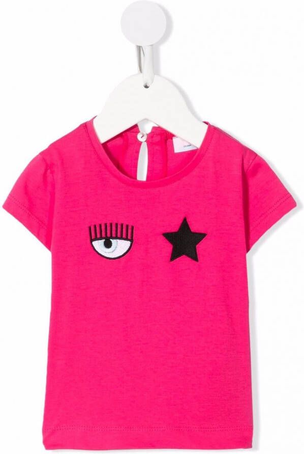 Chiara Ferragni Kids T-shirt met print Roze