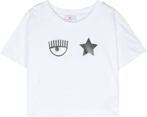 Chiara Ferragni Kids T-shirt met print Wit