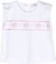 Chiara Ferragni Kids T-shirt met ruche Wit - Thumbnail 1