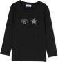 Chiara Ferragni Kids T-shirt verfraaid met kristallen Zwart - Thumbnail 1