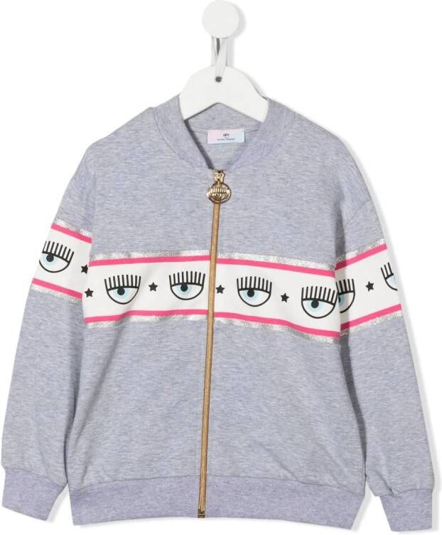 Chiara Ferragni Kids Trui met logoprint Grijs