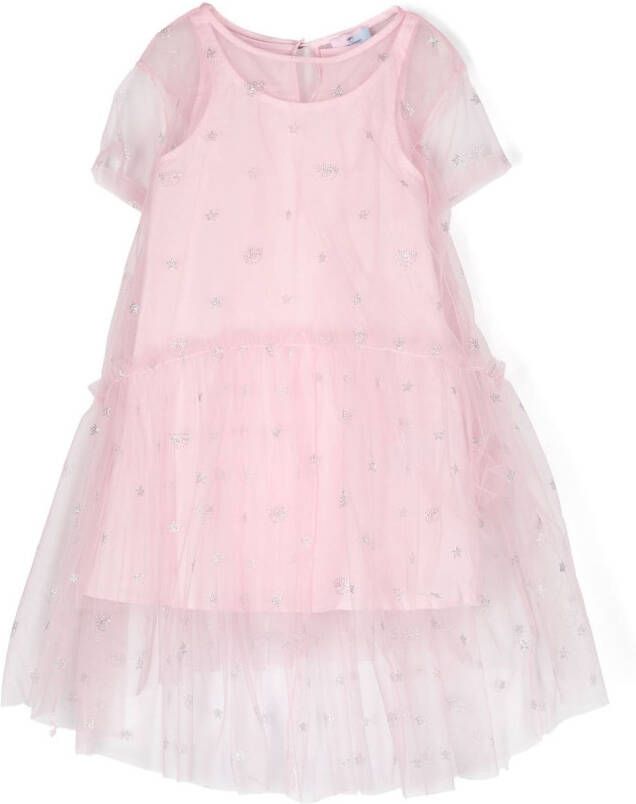 Chiara Ferragni Kids Tulen jurk Roze