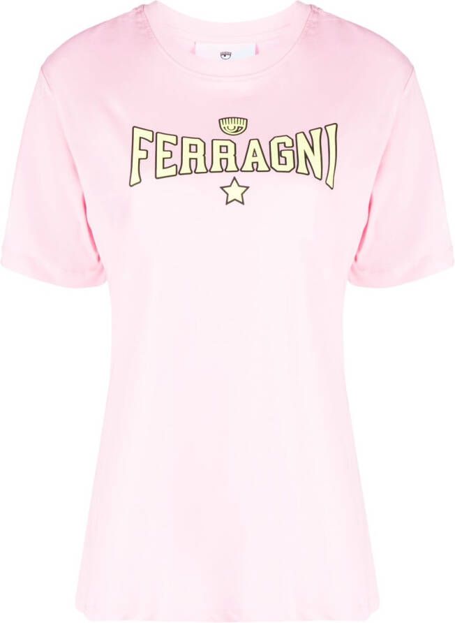 Chiara Ferragni T-shirt met logo Roze