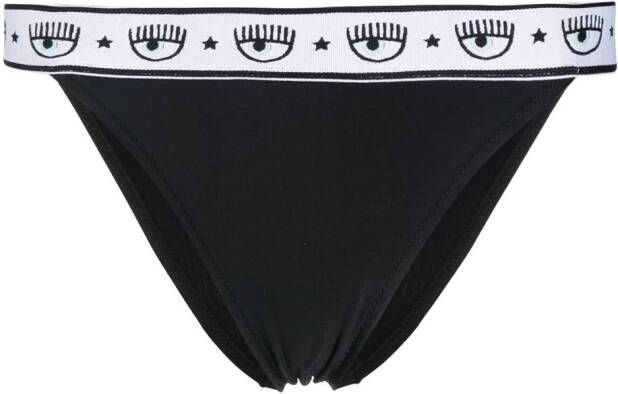 Chiara Ferragni Bikinislip met logoband Zwart