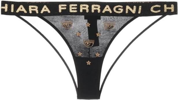 Chiara Ferragni Slip met logoband Zwart