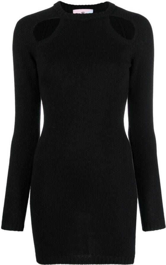 Chiara Ferragni Mini-jurk met lange mouwen Zwart
