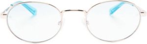 Chiara Ferragni round-frame metal glasses Goud