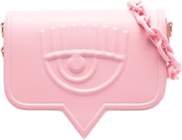 Chiara Ferragni Schoudertas met logo-reliëf Roze