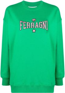 Chiara Ferragni Sweater met geborduurd logo Groen
