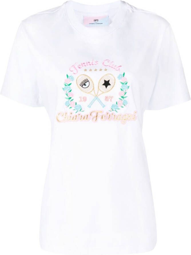 Chiara Ferragni T-shirt met borduurwerk Wit