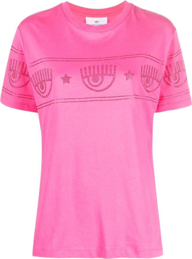Chiara Ferragni T-shirt met logoprint Roze