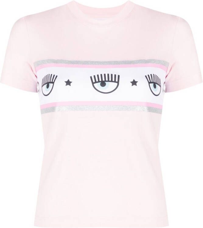 Chiara Ferragni T-shirt met logoprint Roze