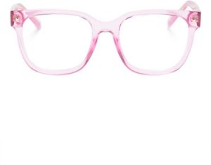 Chiara Ferragni transparent square-frame glasses Roze