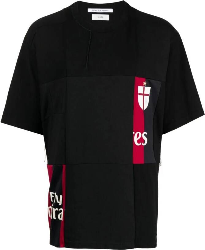 Children Of The Discordance T-shirt met patchwork Zwart