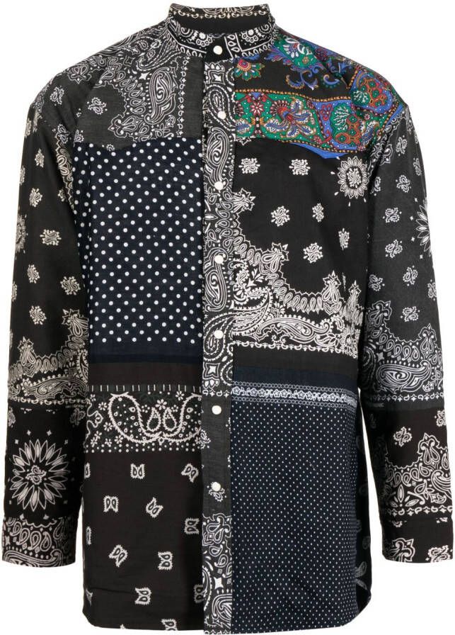 Children Of The Discordance T-shirt met patchwork Zwart