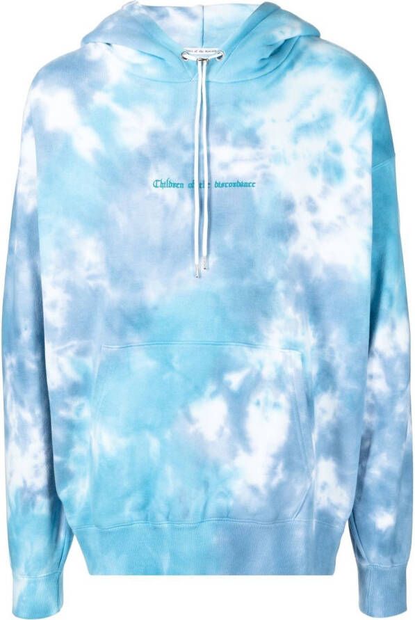 Children Of The Discordance Hoodie met tie-dye print Blauw