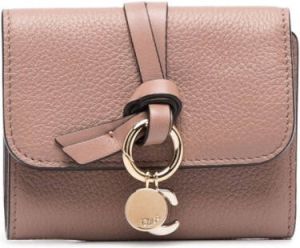Chloé Alphabet leather wallet Bruin