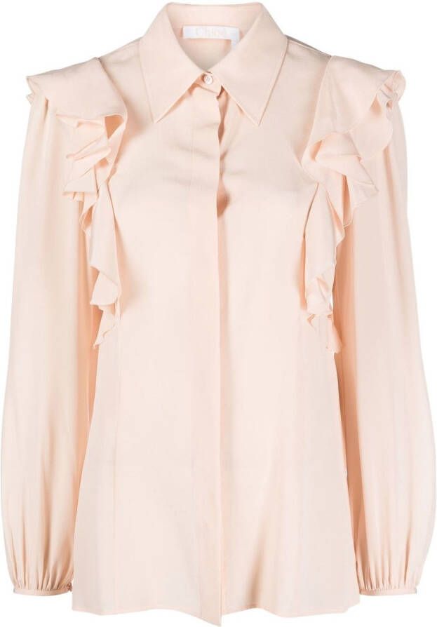 Chloé Blouse met ruches Roze