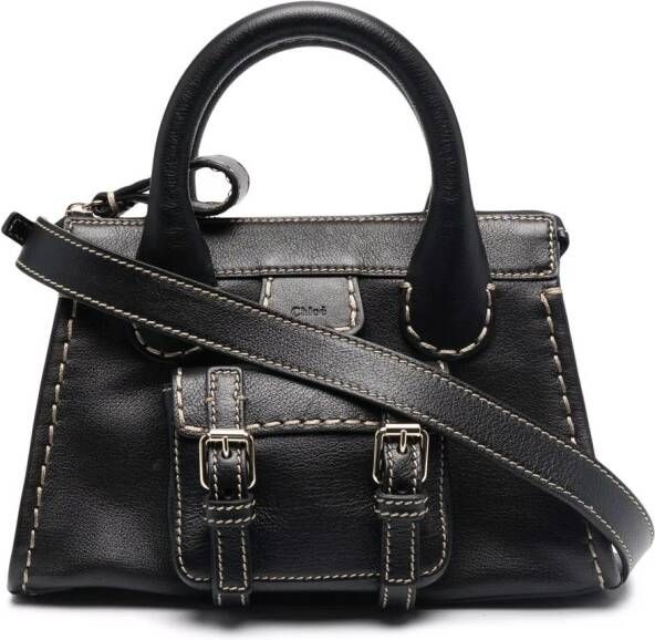 Chloé Crossbodytas met logo-reliëf Zwart