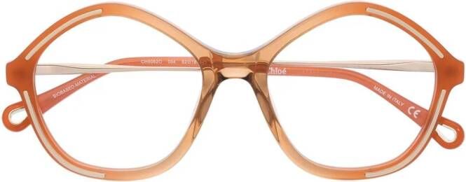 Chloé Eyewear Bril met oversized montuur Oranje