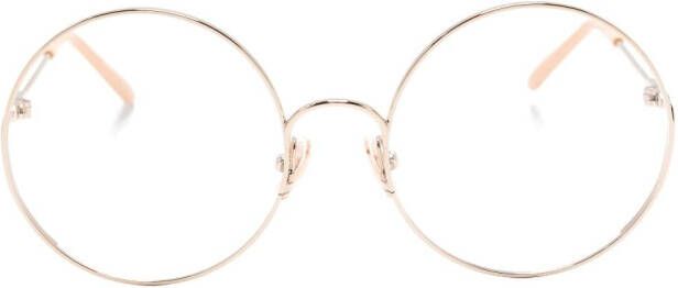 Chloé Eyewear Bril met rond montuur Goud