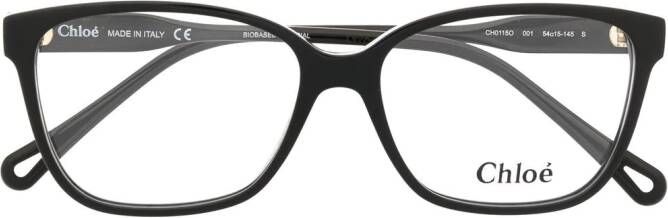 Chloé Eyewear Bril met vierkant montuur Zwart