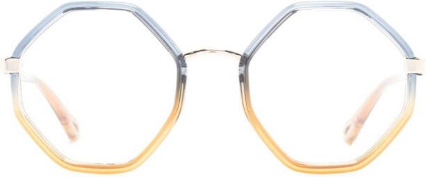 Chloé Eyewear Zonnebril met geometrisch montuur Blauw
