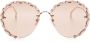 Chloé Eyewear Idora zonnebril met rond montuur Goud - Thumbnail 1