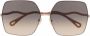 Chloé Eyewear Noore zonnebril met oversized montuur Bruin - Thumbnail 1