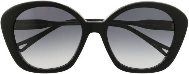 Chloé Eyewear oversized round sungalsses Zwart