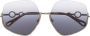 Chloé Eyewear Sofya zonnebril met oversized montuur Goud - Thumbnail 1