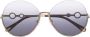 Chloé Eyewear Sofya zonnebril met rond montuur Goud - Thumbnail 1