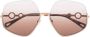 Chloé Eyewear Sofya zonnebril met zeshoekig montuur Bruin - Thumbnail 1