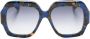 Chloé Eyewear Zonnebril met oversized montuur Blauw - Thumbnail 1