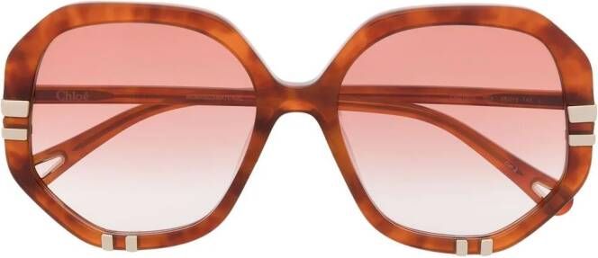 Chloé Eyewear West zonnebril met getinte glazen Oranje