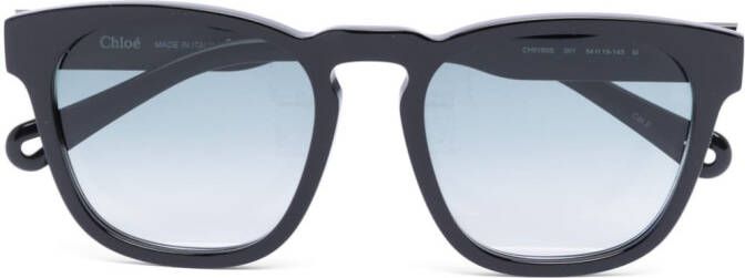 Chloé Eyewear Xena zonnebril met rond montuur Zwart