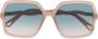 Chloé Eyewear Zelie zonnebril met vierkant montuur Beige - Thumbnail 1