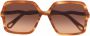Chloé Eyewear Zelie zonnebril met vierkant montuur Bruin - Thumbnail 1