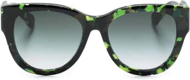 Chloé Eyewear Zonnebril met kattenoog montuur Groen