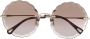 Chloé Eyewear Zonnebril met rond montuur Bruin - Thumbnail 1