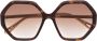 Chloé Eyewear Zonnebril met schildpadschild design Bruin - Thumbnail 1