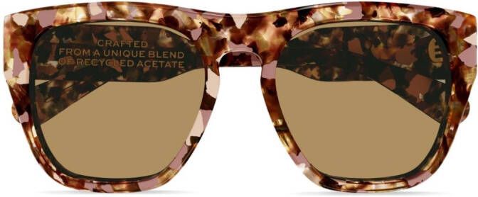 Chloé Eyewear Zonnebril met vierkant montuur Bruin