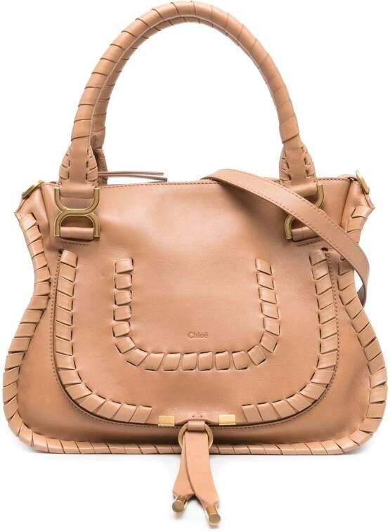Chloé Geweven schoudertas Beige