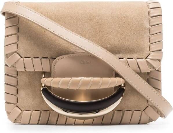 Chloé Kattie leren clutch Beige