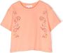 Chloé Kids Cropped T-shirt Oranje - Thumbnail 1