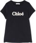 Chloé Kids T-shirt met logo Blauw - Thumbnail 1