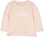 Chloé Kids T-shirt met logo-reliëf Roze - Thumbnail 1